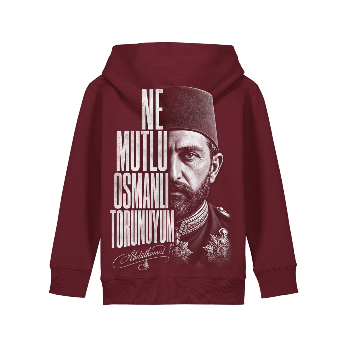 Osmanli - Kids Hoodie - Burgundy - Rueckseite