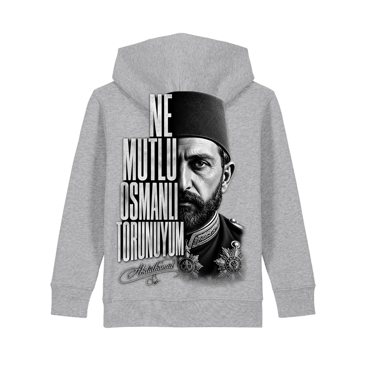 Osmanli - Kids Hoodie - Heather Grey - Rueckseite