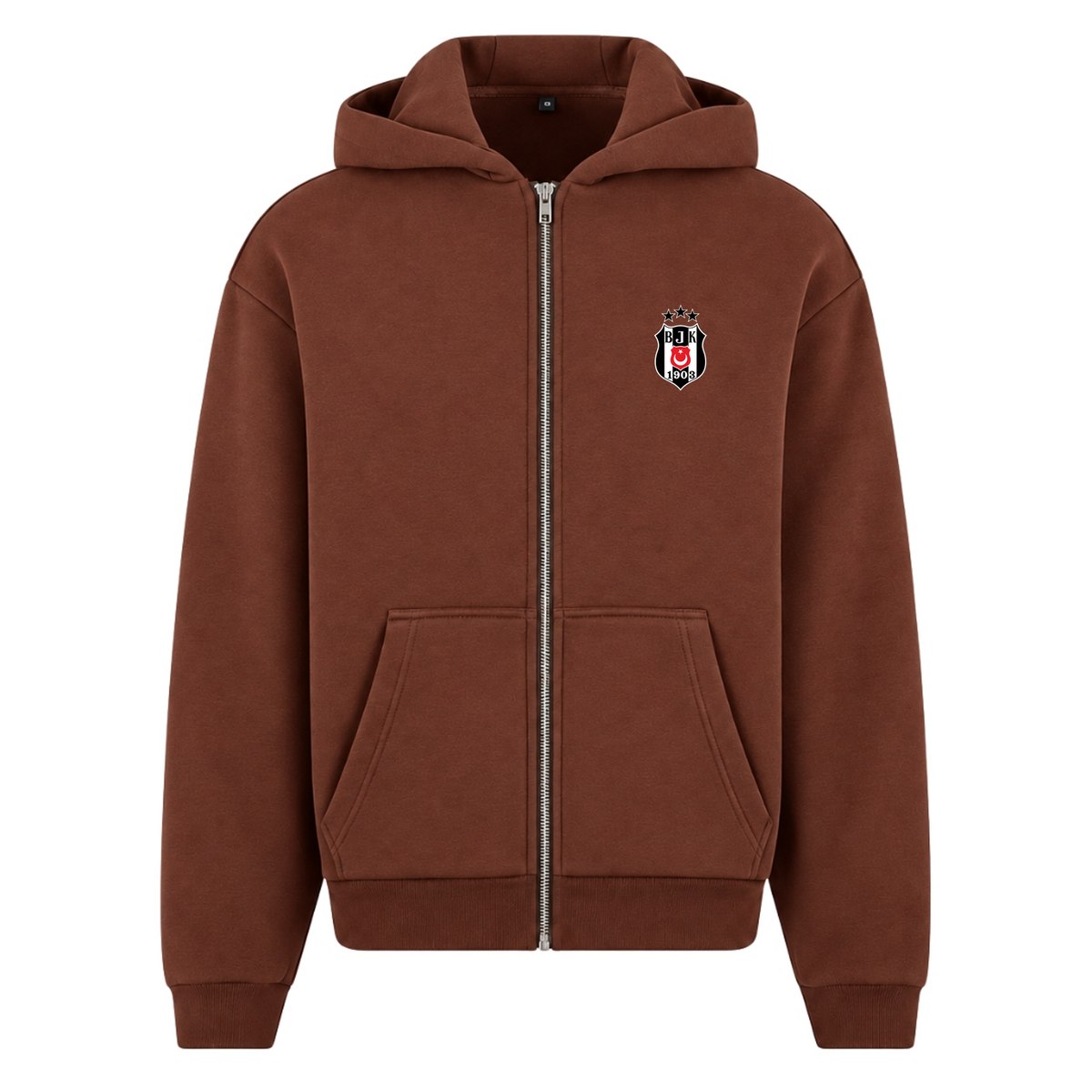 Beşiktaş - Oversized Zipper - Chocolate Brown