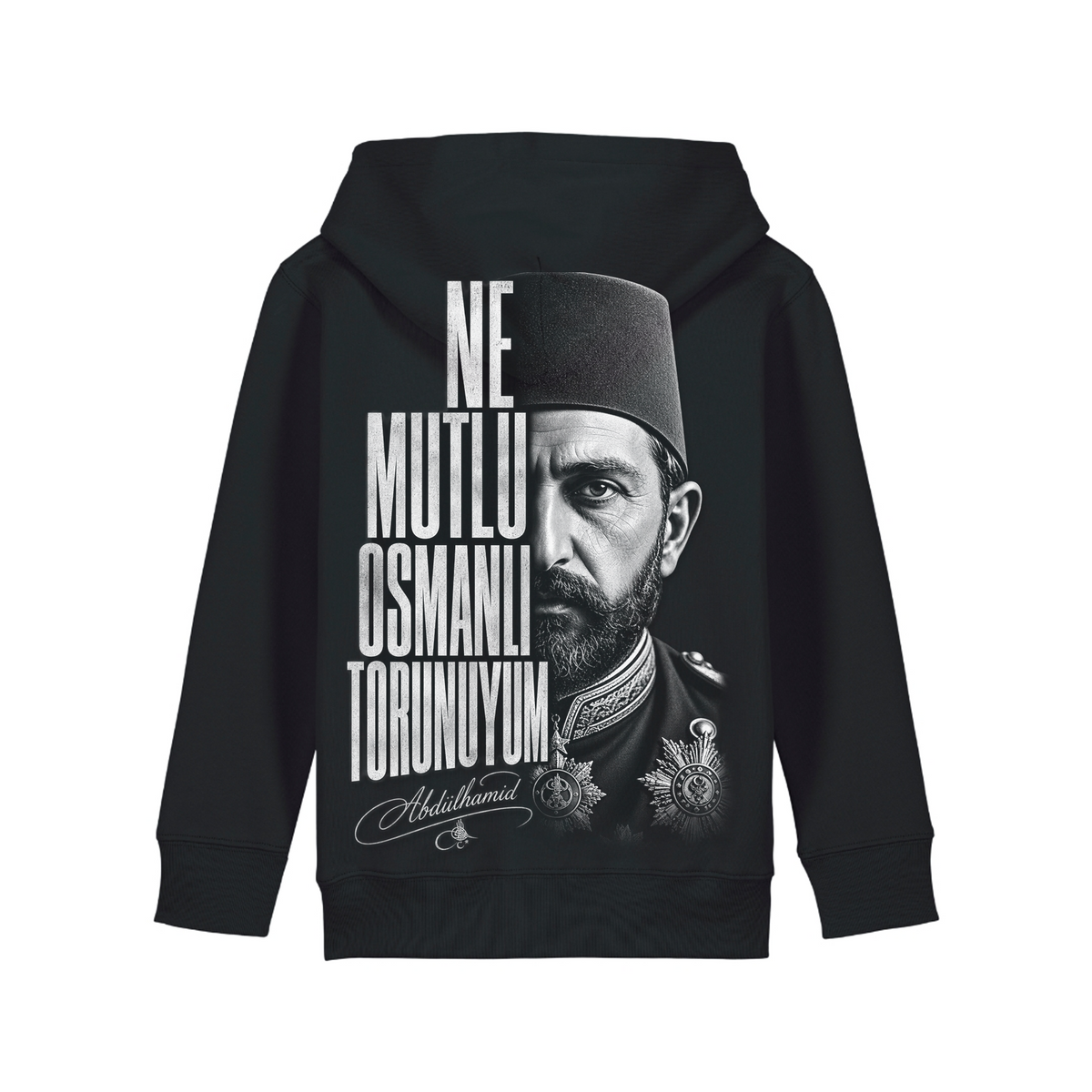 Osmanli - Kids Hoodie - Black - Rueckseite