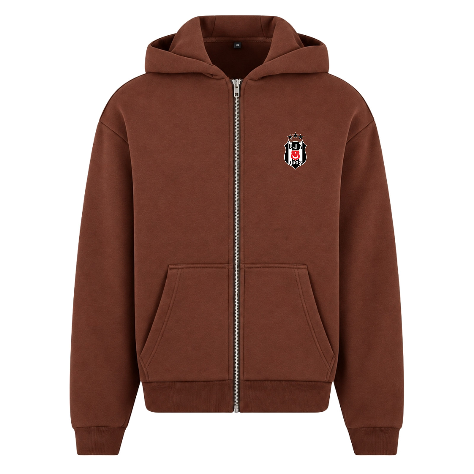 Beşiktaş - Oversized Zipper - Chocolate Brown