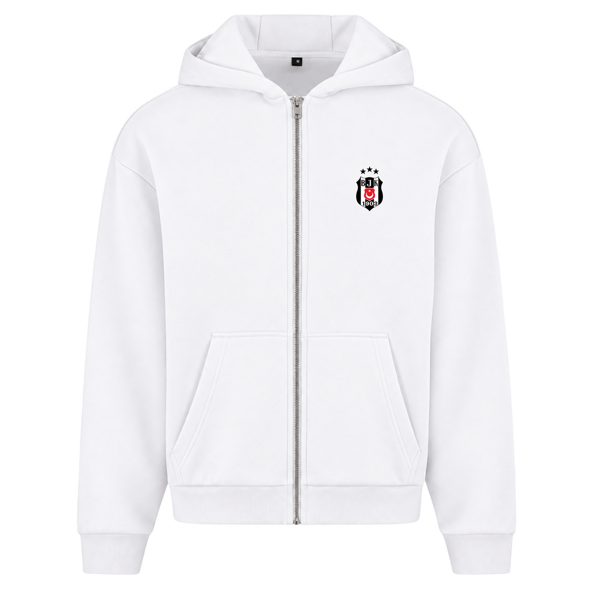 Beşiktaş - Oversized Zipper - White