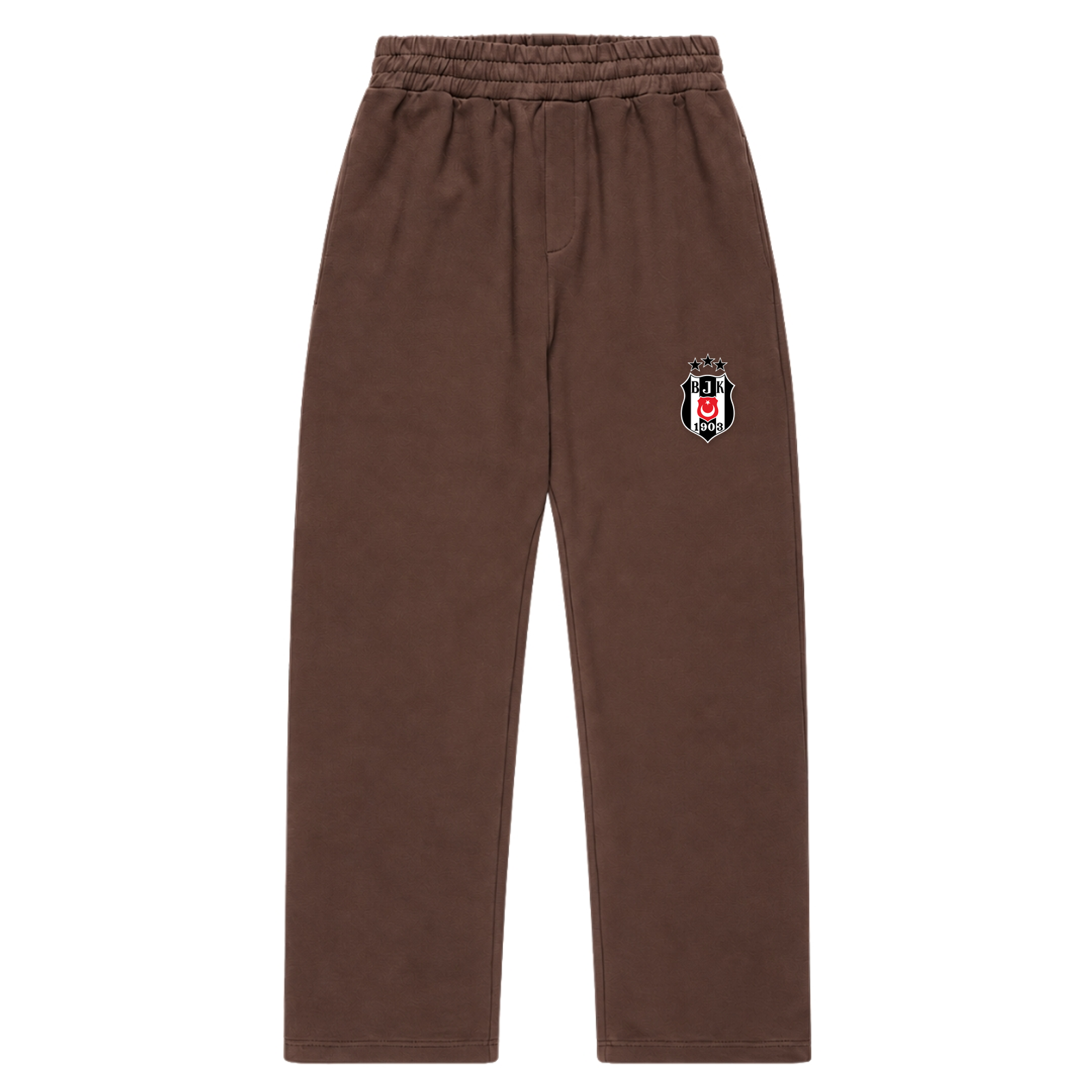 Beşiktaş - Oversized Zipper Fluffy Track Sweatpants - Chocolate Brown