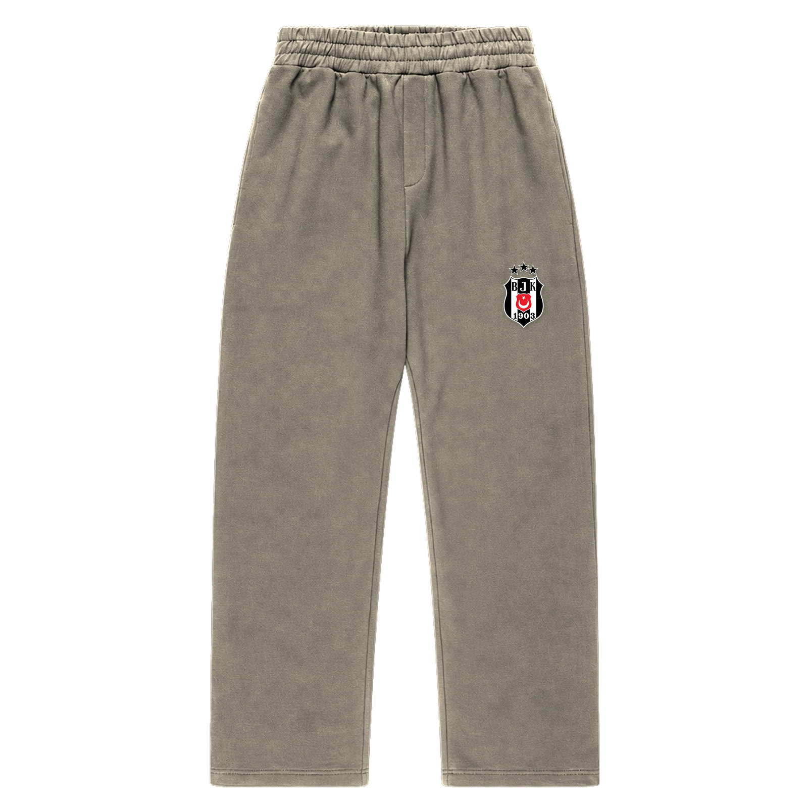Beşiktaş - Oversized Zipper Fluffy Track Sweatpants - Pale Olive