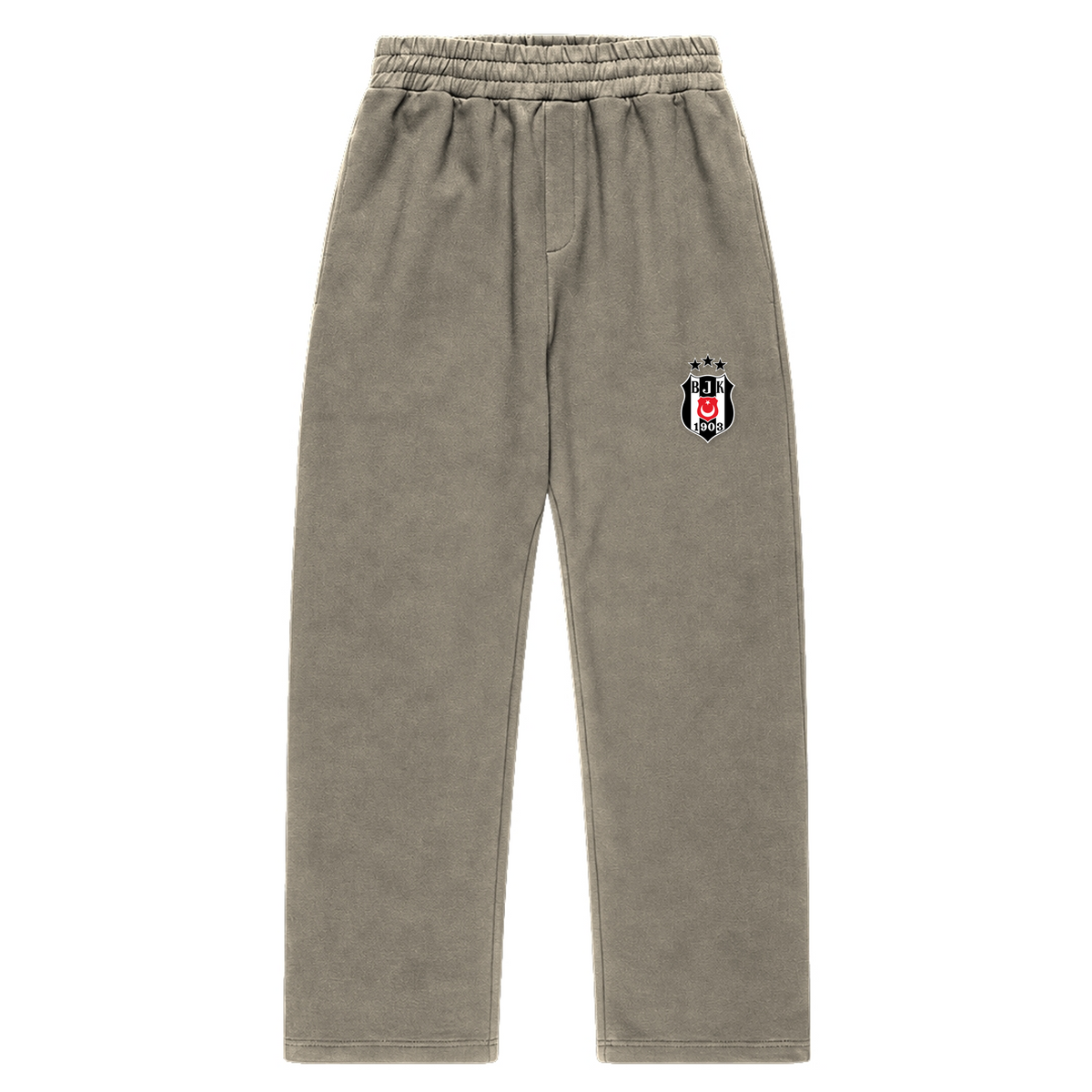 Beşiktaş - Oversized Zipper Fluffy Track Sweatpants - Pale Olive