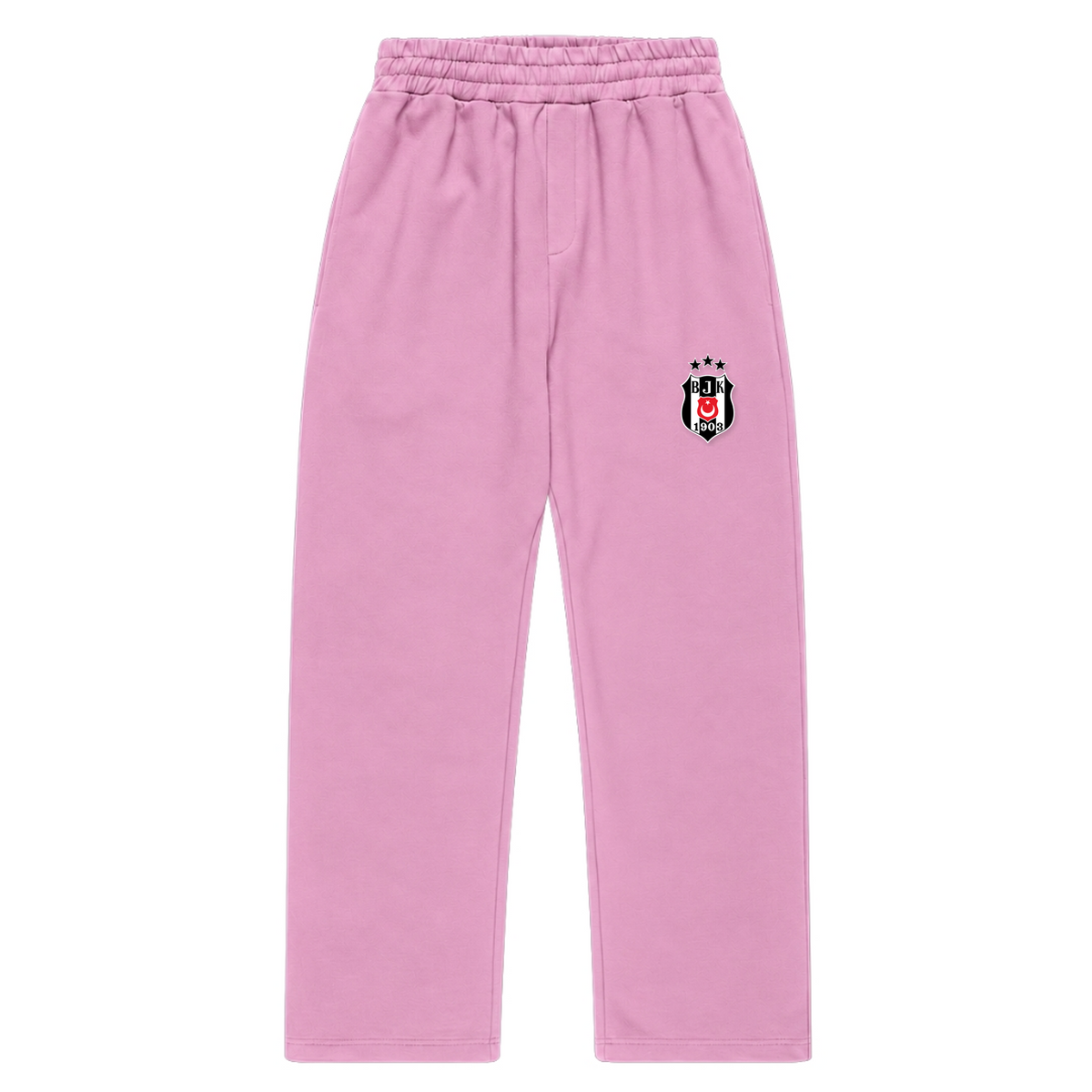 Beşiktaş - Oversized Zipper Fluffy Track Sweatpants - Soft Pink